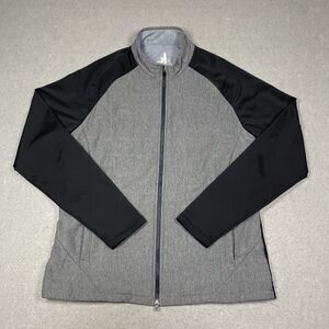 Johnnie-O Jacket Men Medium Stinger Heather Black ThermoTech Colorblock Full Zip